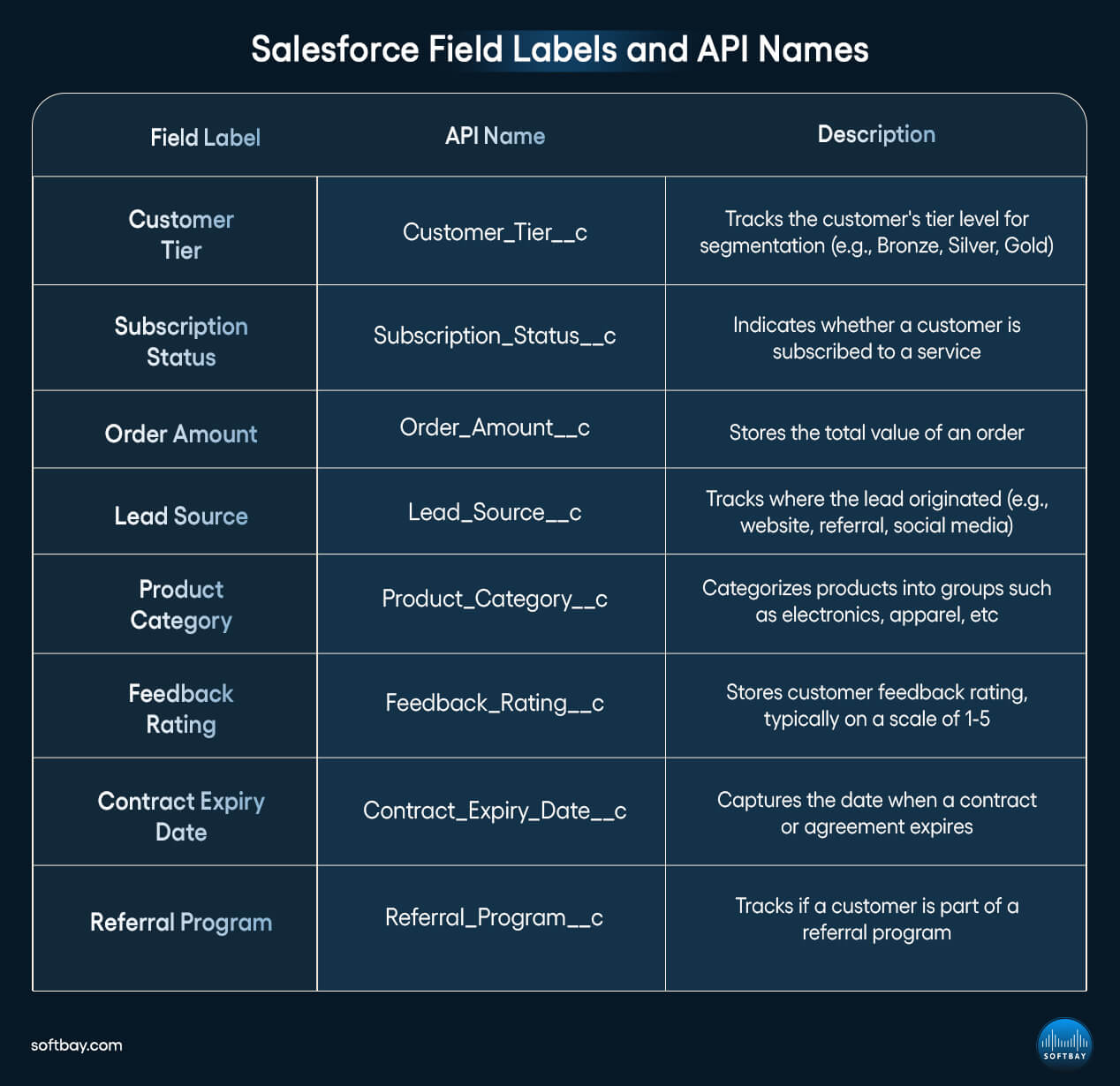 Salesforce Field Labels and API Names